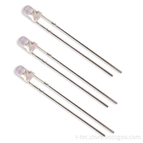 AlGaAs 3mm 675nm 680nm Red DIP LED Sensor
